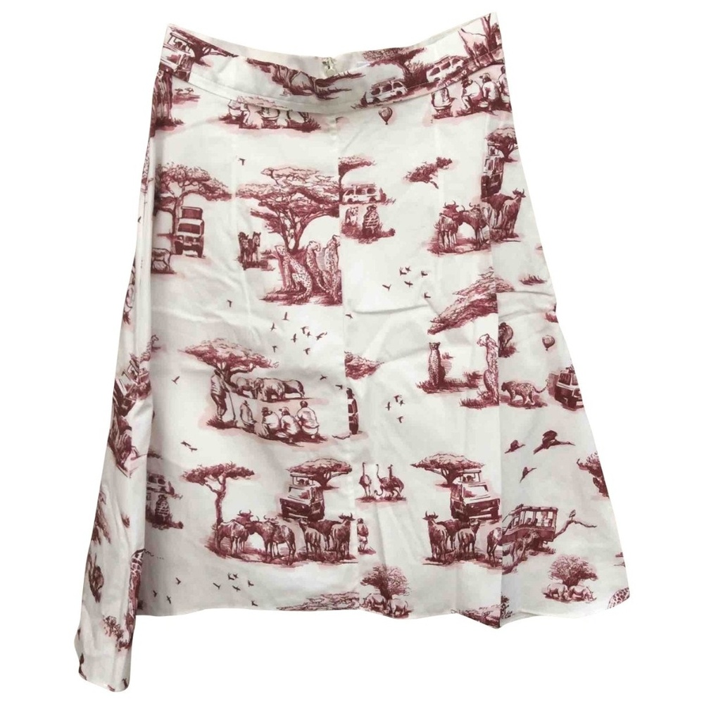 SOLD - CARVEN Safari-Print Cotton Skirt Toile